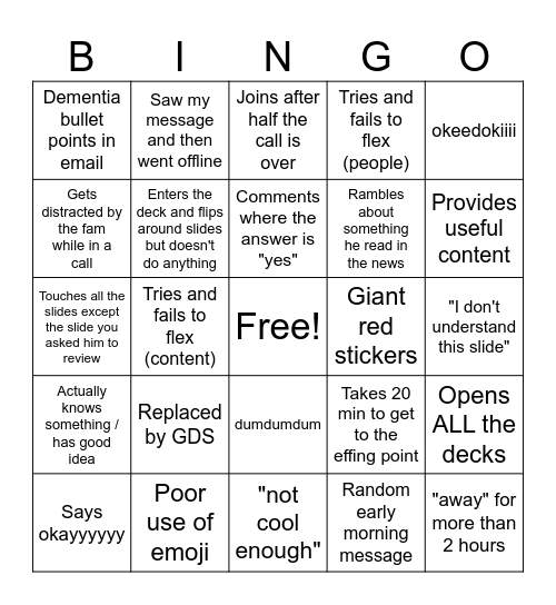AB Bingo Card