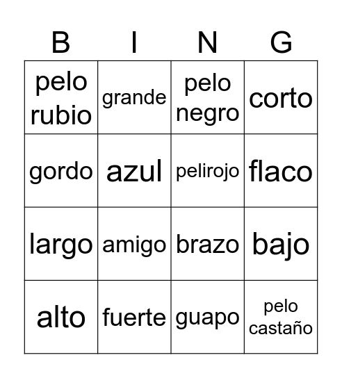 Mi amigo Bob Bingo Card