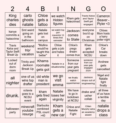 2024 Bingo Card