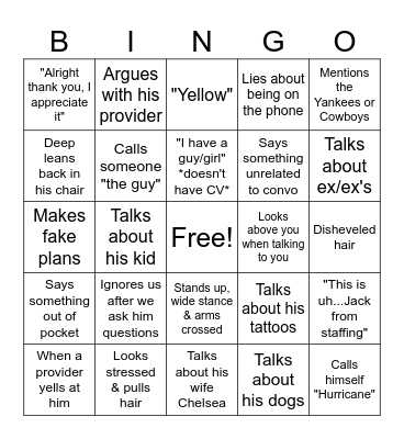 WEBER Bingo Card