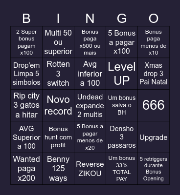 GODMOTA BINGO Card