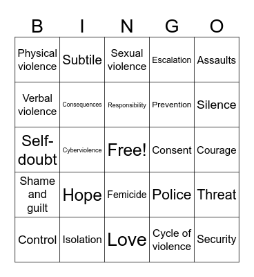 Residence-Elle Bingo Card