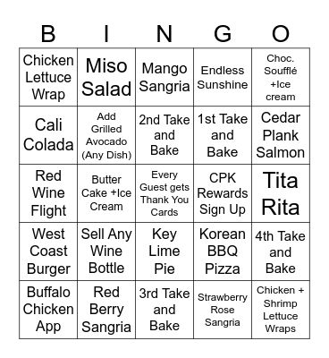 Server Bingo Card