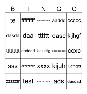 Youtube Shorts Bingo Card