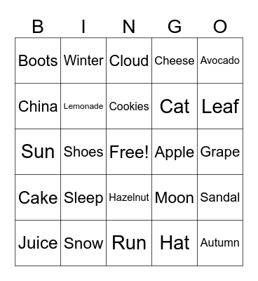 Bingo Kata (Gracie's) Bingo Card