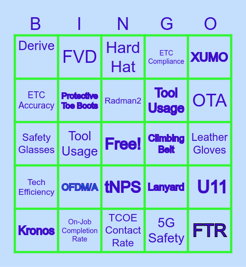 CommTech Bingo! Bingo Card