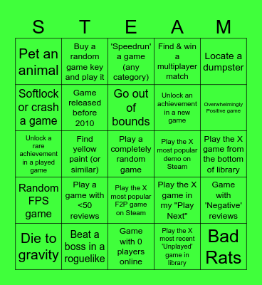 Backlog Bingo Card