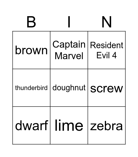 infinte craft 3x3 Bingo Card