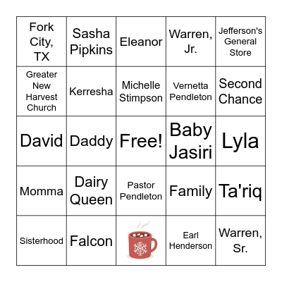 Sisters with a Side of Greens Bingo Card