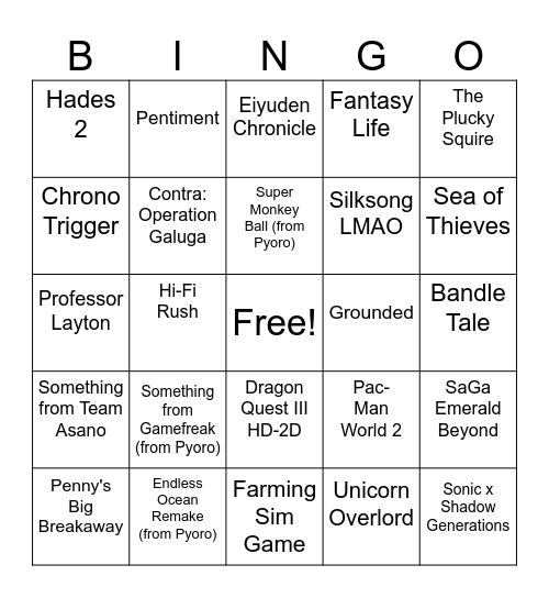 Partner Direct Bingo Card