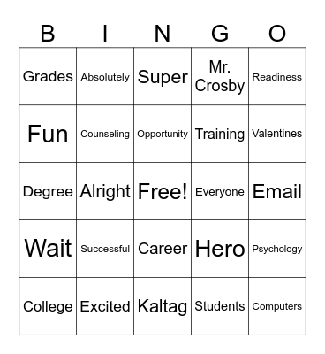 Career Lesson (2.21.24) Bingo Card