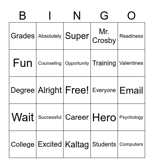 Career Lesson (2.21.24) Bingo Card