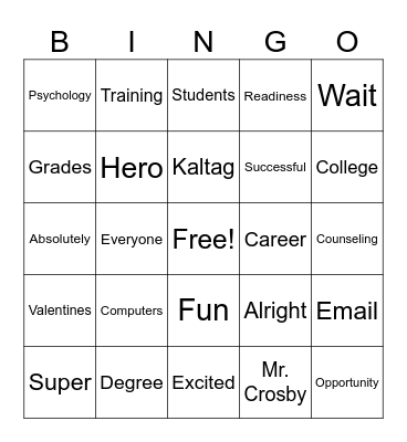 Career Lesson 2.21.24 Bingo Card