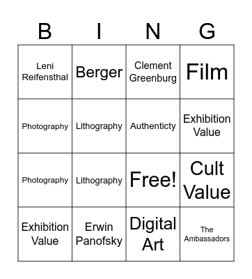 ARH Bingo Card Week 7 Bingo Card
