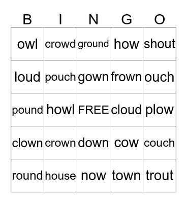 High Noon Lesson 48 Bingo Card