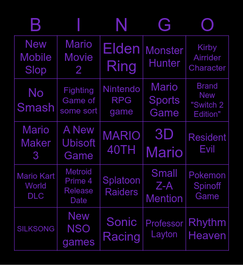 September 12 2025 Direct Bingo Card