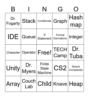 ACM Bingo Card