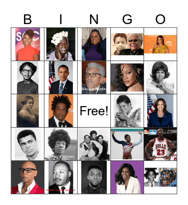 Black History Bingo Card