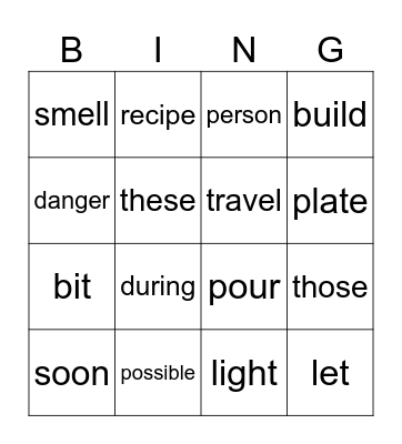 Bingo Card