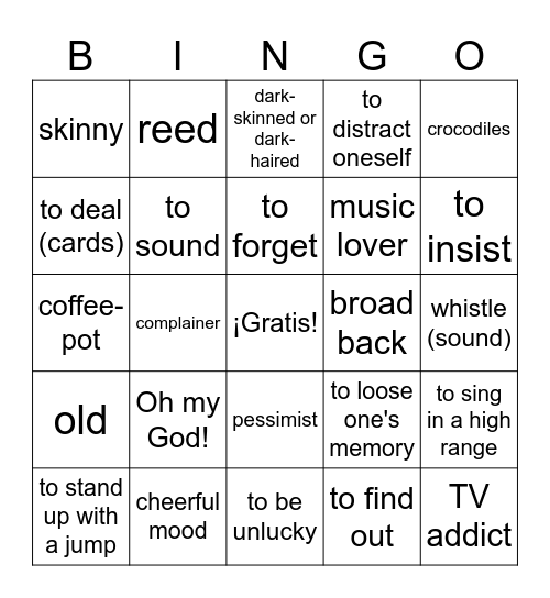 Doña Toñita 1 Bingo Card