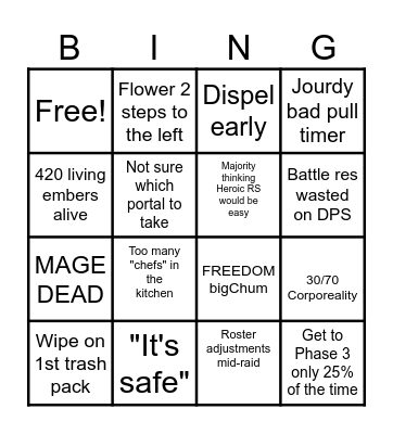 HALION CORRUPTION Bingo Card
