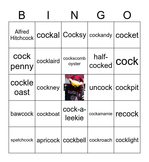 Cocky Bingo Card