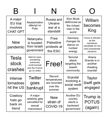 2024 Bingo! Bingo Card