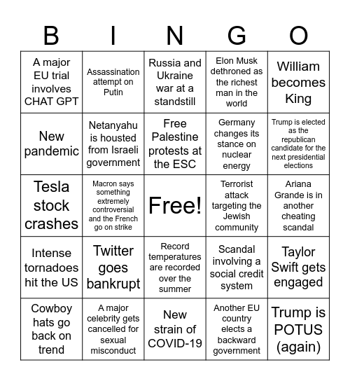 2024 Bingo! Bingo Card