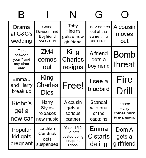 2024 bingo Card