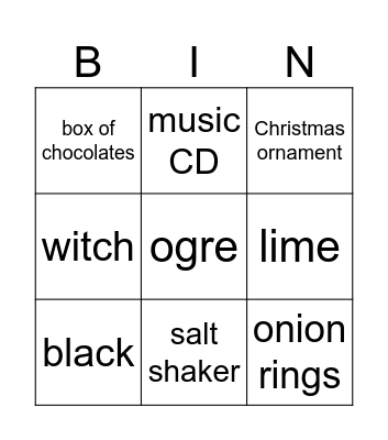 craft list Bingo Card