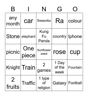 Infinite Craft Bingo Card