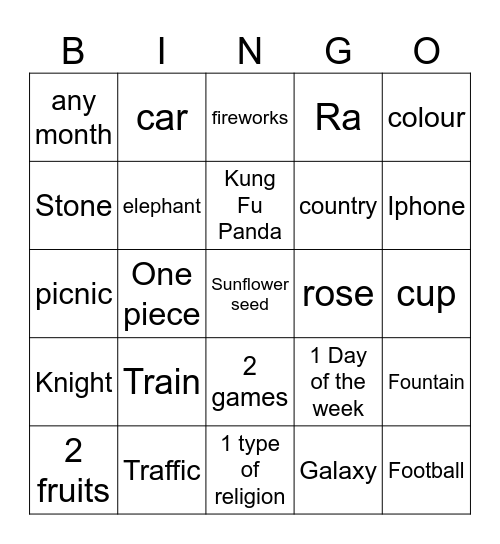 Infinite Craft Bingo Card