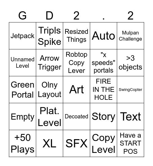 Recnt Tab Bingo Card