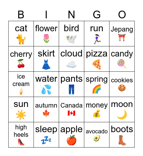 Bella's Crads 🎀 Bingo Card