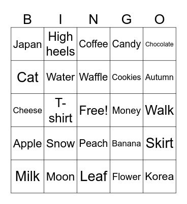 Anya! Bingo Card