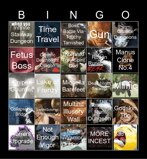 Elden Bingo DLC Bingo Card