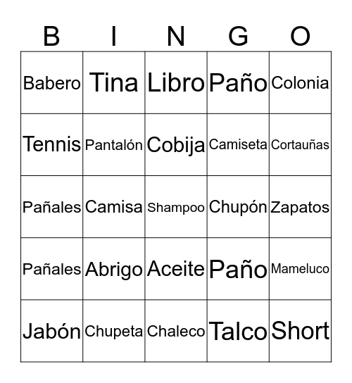 TÉ DE CANASTILLA - EFRAÍN Bingo Card