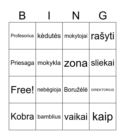 DIREKTORIUS Bingo Card