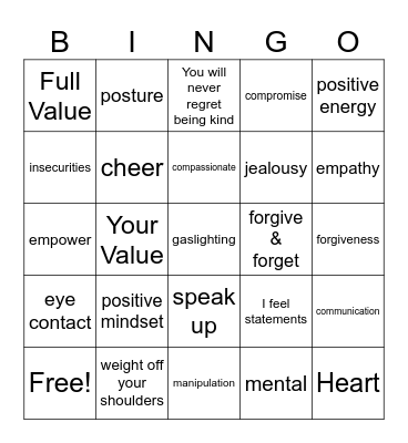 Character Chats SJCSD February 2024 Bingo Card