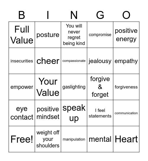 Character Chats SJCSD February 2024 Bingo Card