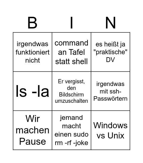 PrakDV Bingo Card