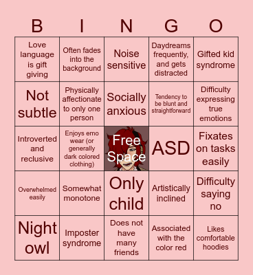 Parker kin bingo Card