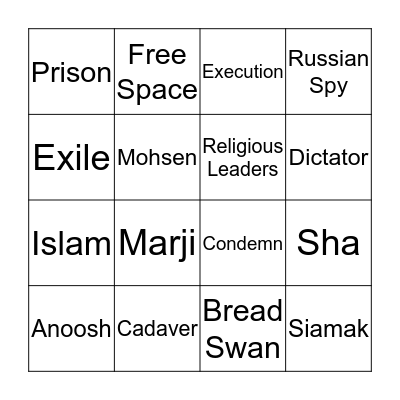 Truth and Discoveries Bingo Card