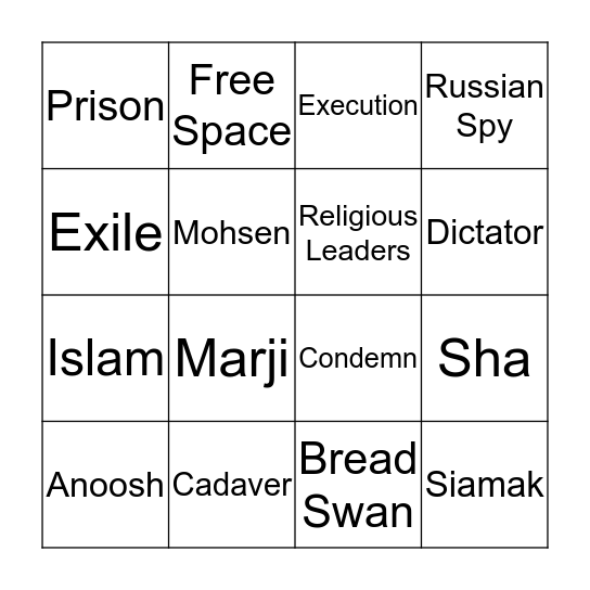 Truth and Discoveries Bingo Card
