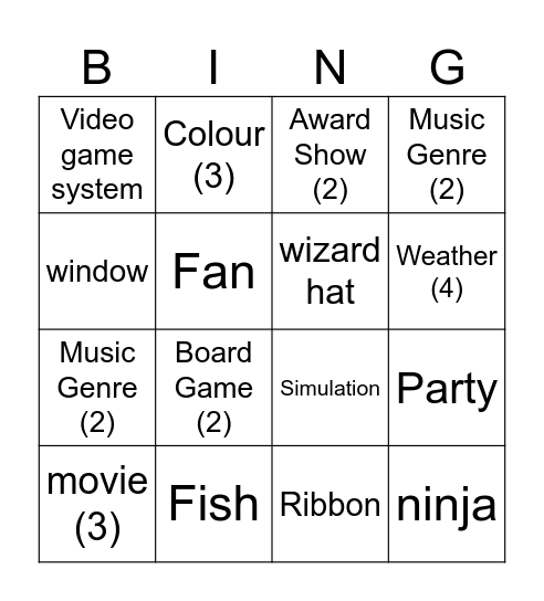 Infinite Craft Bingo Card