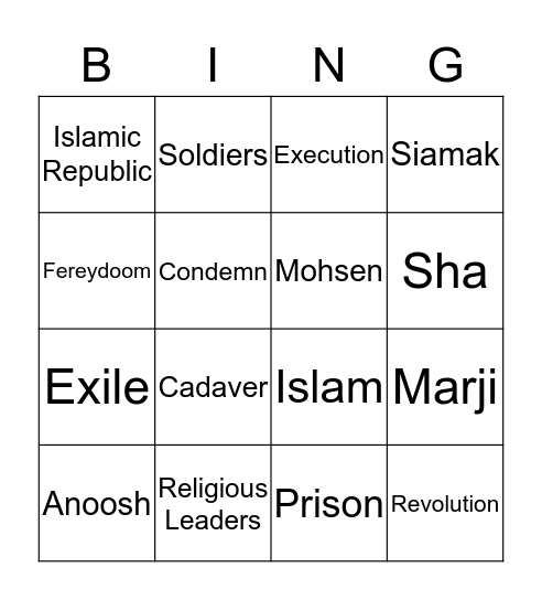 Truth and Discoveries Bingo Card