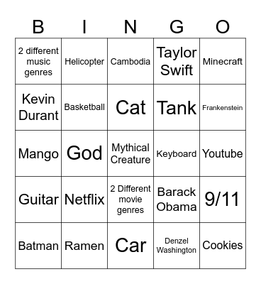 infinite craft Bingo Card