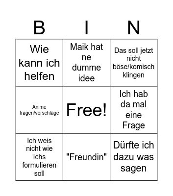 Maik Bingo Card