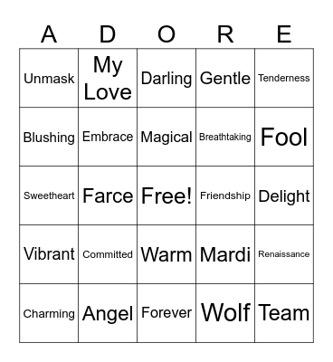 Number Bingo 1-75 Bingo Card