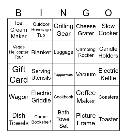 Meghan + Julian's Bespoken Bingo Card
